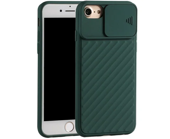 Чехол Camshield TPU со шторкой защищающей камеру для Apple iPhone 6 / 7 / 8 (4.7") Зеленый