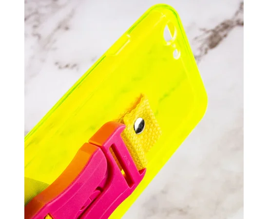 Чехол Handfree с цветным ремешком для Apple iPhone 7 / 8 / SE (2020) (4.7") Желтый