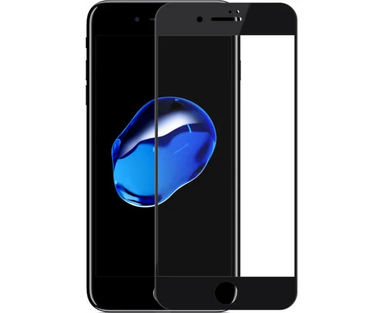 Защитное стекло 3D 9H (full glue)  для Apple iPhone 7 / 8 (4.7") Черное