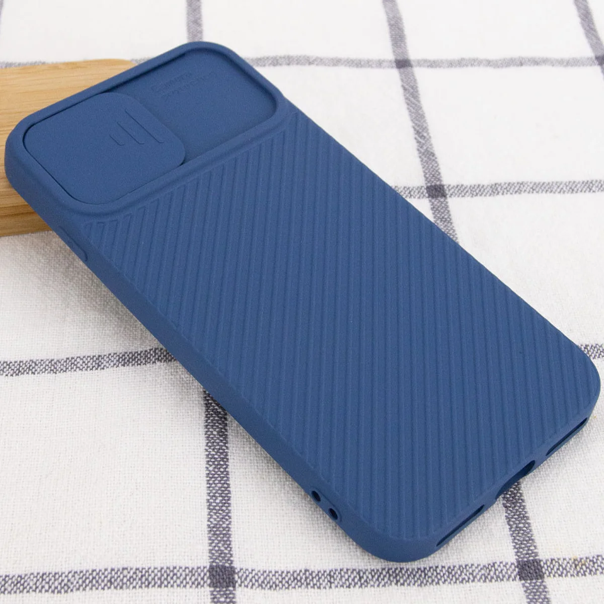 Чехол Camshield Square TPU со шторкой для камеры для Apple iPhone 7 / 8 / SE (2020) (4.7") Синий