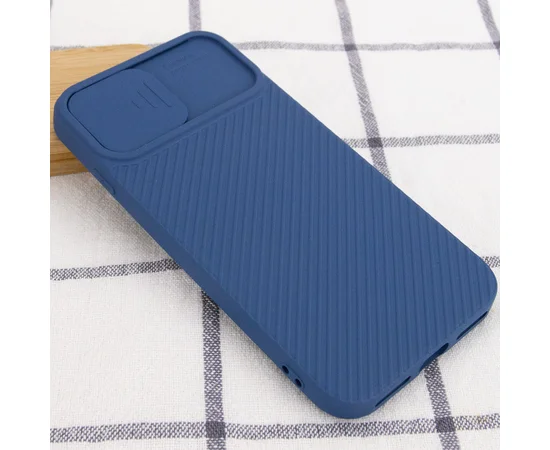 Чехол Camshield Square TPU со шторкой для камеры для Apple iPhone 7 / 8 / SE (2020) (4.7") Синий