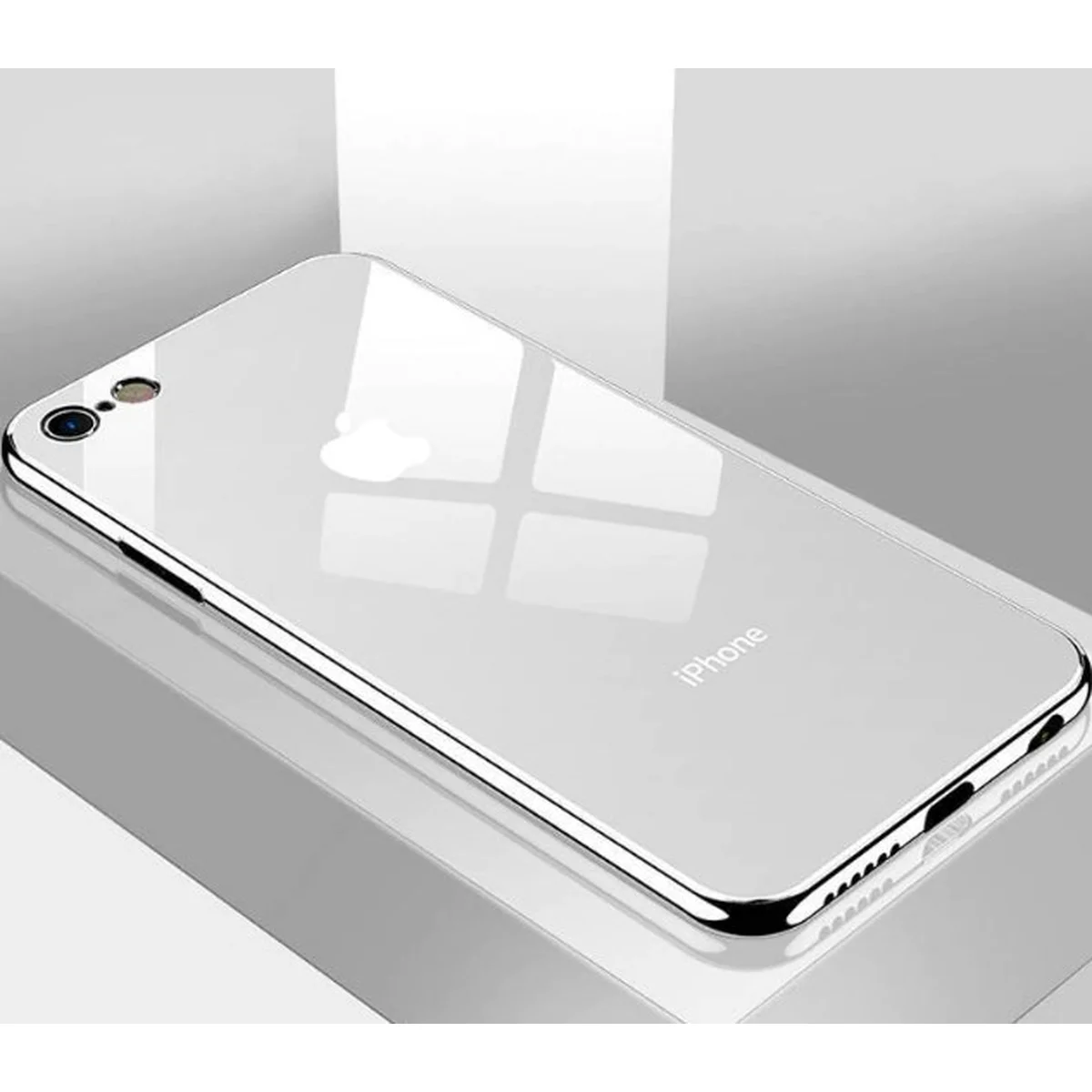 TPU чехол GLOSSY LOGO для Apple iPhone 7 / 8 (4.7") Белый