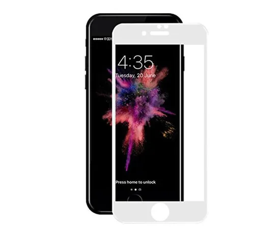 Защитное цветное 3D стекло Mocoson (full glue) для Apple iPhone 7 / 8 / SE (2020) (4.7") Белый