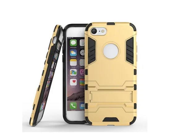 Ударопрочный чехол-подставка Transformer для Apple iPhone 7 / 8 (4.7") с мощной защитой корпуса Золотой / Champagne Gold