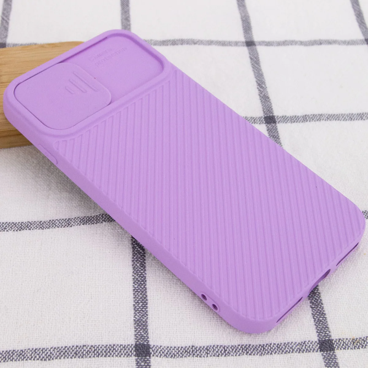 Чехол Camshield Square TPU со шторкой для камеры для Apple iPhone 7 / 8 / SE (2020) (4.7") Сиреневый