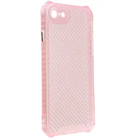 Чохол TPU Ease Carbon для Apple iPhone 7 / 8 / SE (2020) (4.7") Рожевий / Прозорий