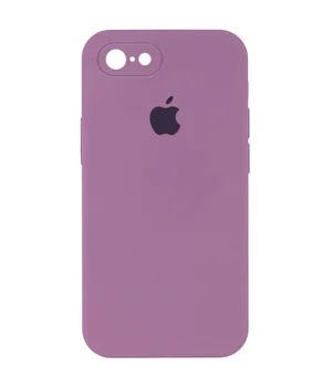 Чехол Silicone Case Square Full Camera Protective (AA) для Apple iPhone 7 / 8 / SE (2020) (4.7") Лиловый / Lilac Pride