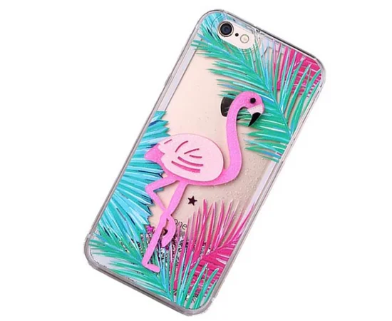 Пластиковая накладка Shine Flamingo для Apple iPhone 7 / 8 (4.7") Зеленые листья