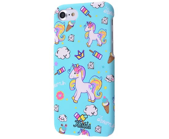 Чехол Kutis Protect Case 360 для Apple iPhone 7 / 8 (4.7") Единорог / Голубой