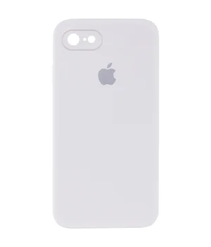 Чехол Silicone Case Square Full Camera Protective (AA) для Apple iPhone 7 / 8 / SE (2020) (4.7") Белый / White