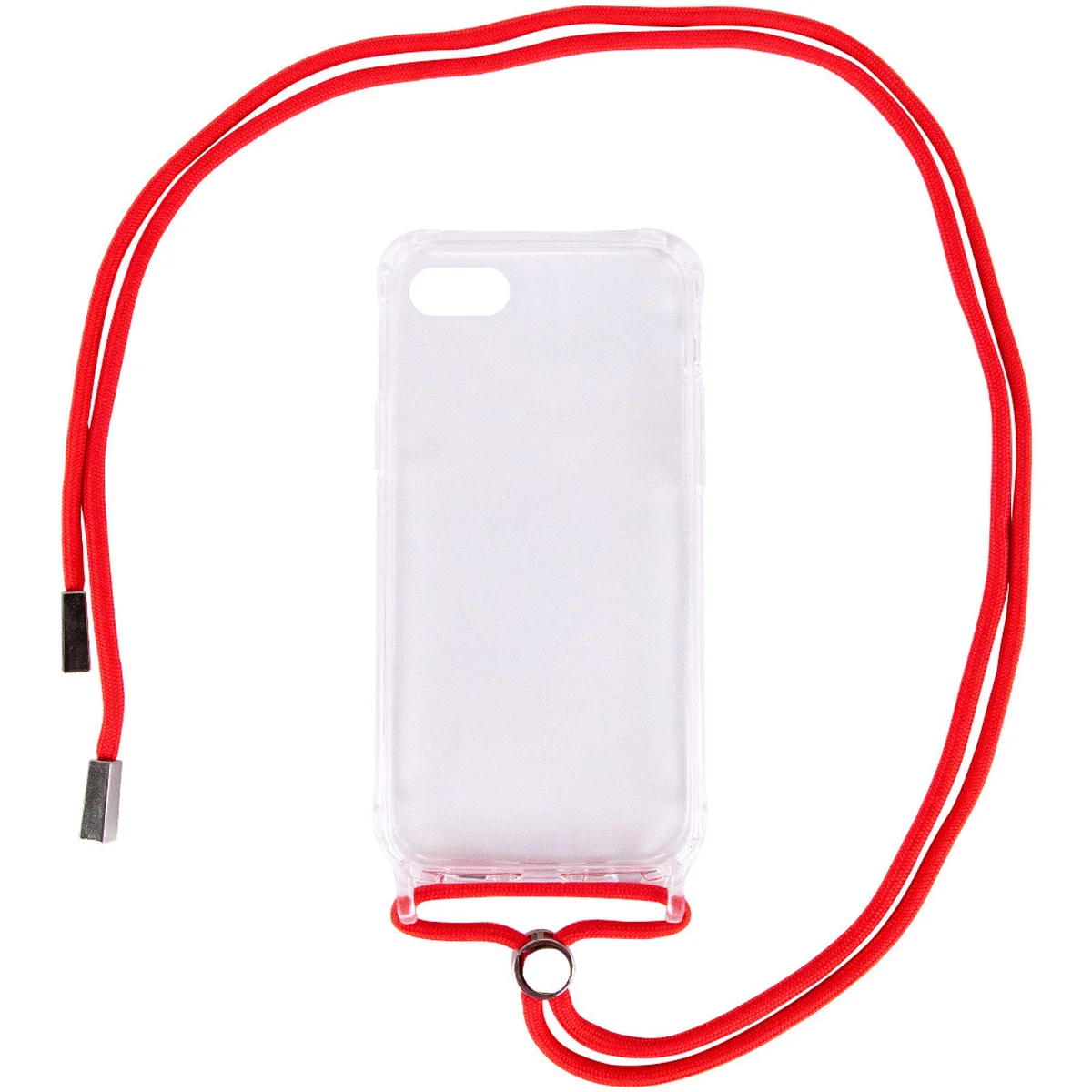 Чехол TPU Crossbody Transparent для Apple iPhone 7 / 8 / SE (2020)(4.7") Красный