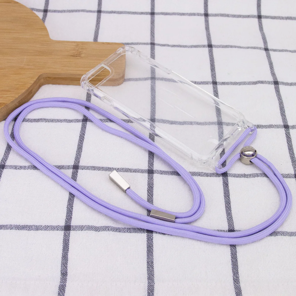 Чохол TPU Crossbody Transparent для Apple iPhone 7/8 / SE (2020) (4.7 ") Бузковий