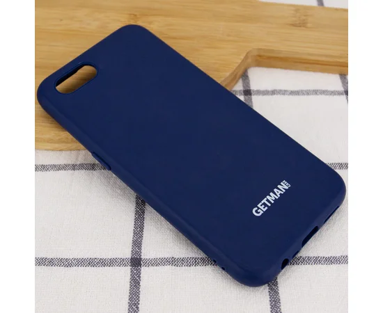 Чехол Silicone Case GETMAN for Magnet для Apple iPhone 7 / 8 / SE (2020) (4.7") Синий / Gray Cobalt