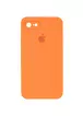 Чехол Silicone Case Square Full Camera Protective (AA) для Apple iPhone 7 / 8 / SE (2020) (4.7") Оранжевый / Papaya