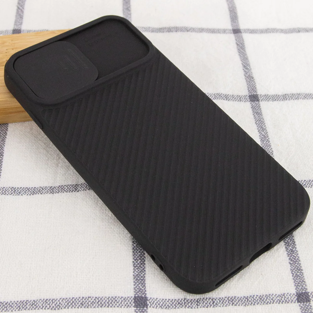 Чохол Camshield Square TPU зі шторкою для камери для Apple iPhone 7/8 / SE (2020) (4.7 ") Чорний