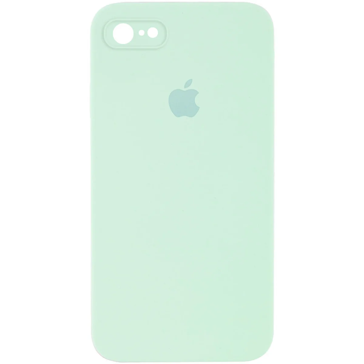 Чохол Silicone Case Square Full Camera Protective (AA) для Apple iPhone 7/8 / SE (2020) (4.7 ") Бірюзовий / Light Turquoise
