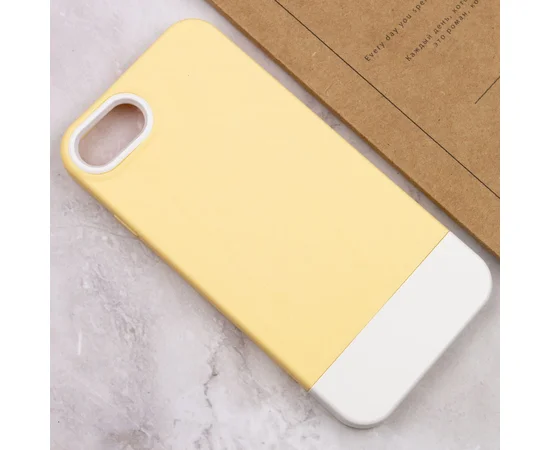 Чехол TPU+PC Bichromatic для Apple iPhone 7 / 8 / SE (2020) (4.7") Creamy-yellow / White