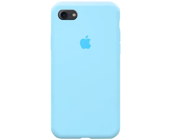 Чехол Silicone case (A) (с закрытым низом) для Apple iPhone 7 / 8 (4.7") Бирюзовый / Marine Green