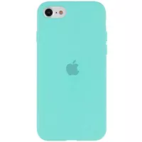 Чехол Silicone Case Full Protective (AA) для Apple iPhone SE (2020) Бирюзовый / Ice Blue