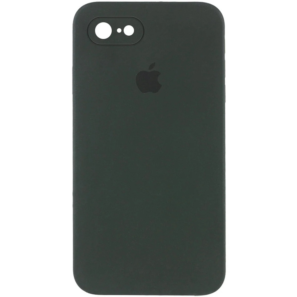 Чехол Silicone Case Square Full Camera Protective (AA) для Apple iPhone 7 / 8 / SE (2020) (4.7") Зеленый / Black Green