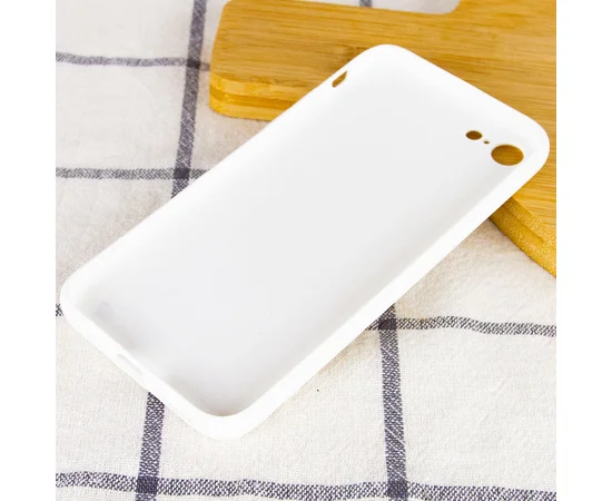 TPU+Glass чехол GLOSSY Logo Full camera для Apple iPhone 7 / 8 / SE (2020) (4.7") Белый