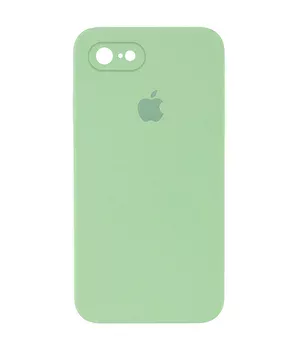 Чехол Silicone Case Square Full Camera Protective (AA) для Apple iPhone 7 / 8 / SE (2020) (4.7") Мятный / Mint