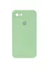 Чехол Silicone Case Square Full Camera Protective (AA) для Apple iPhone 7 / 8 / SE (2020) (4.7") Мятный / Mint