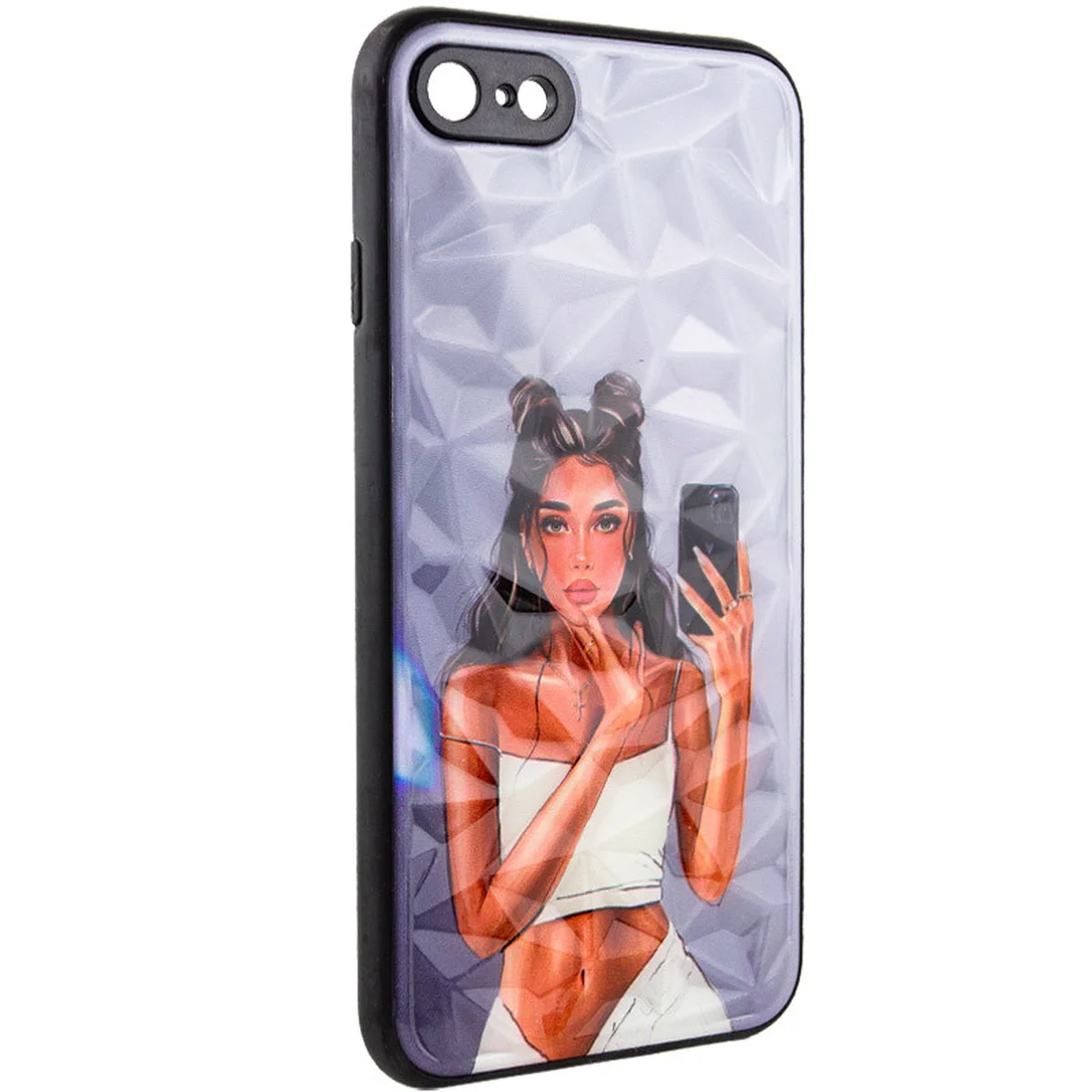 TPU+PC чехол Prisma Ladies для Apple iPhone 7 / 8 / SE (2020) (4.7") Black in White