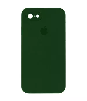Чехол Silicone Case Square Full Camera Protective (AA) для Apple iPhone 7 / 8 / SE (2020) (4.7") Зеленый / Army green