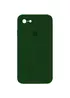Чехол Silicone Case Square Full Camera Protective (AA) для Apple iPhone 7 / 8 / SE (2020) (4.7") Зеленый / Army green