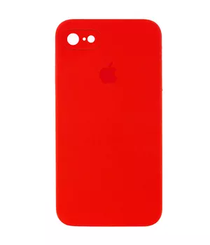Чехол Silicone Case Square Full Camera Protective (AA) для Apple iPhone 7 / 8 / SE (2020) (4.7") Красный / Red