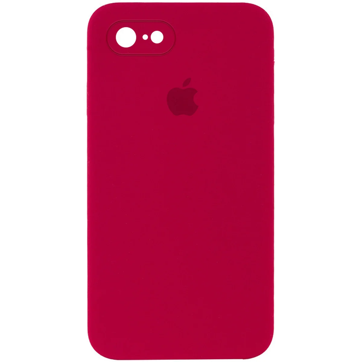 Чохол Silicone Case Square Full Camera Protective (AA) для Apple iPhone 7/8 / SE (2020) (4.7 ") Червоний / Rose Red