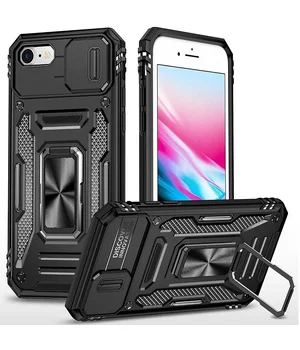Удароміцний чохол Camshield Army Ring для Apple iPhone 7/8/SE (2020) (4.7") Чорний/Black