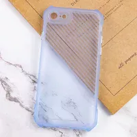 Чехол TPU Ease Carbon color series для Apple iPhone 7 / 8 / SE (2020) (4.7") Синий / Прозрачный