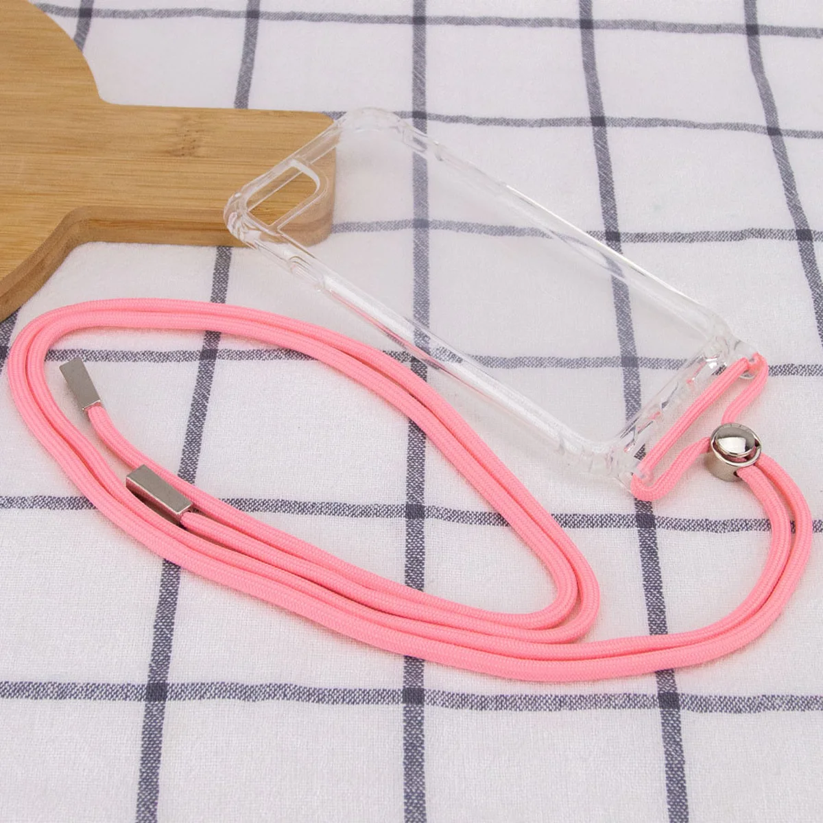 Чохол TPU Crossbody Transparent для Apple iPhone 7/8 / SE (2020) (4.7 ") Рожевий