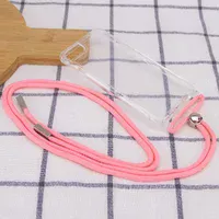 Чохол TPU Crossbody Transparent для Apple iPhone 7/8 / SE (2020) (4.7 ") Рожевий