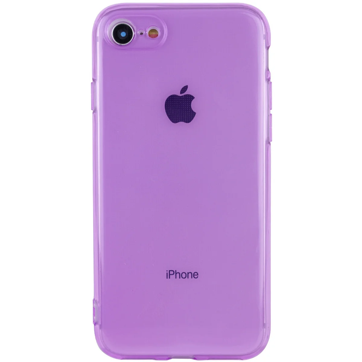 Матовий напівпрозорий TPU чохол із захистом камери для Apple iPhone 7/8 / SE (2020) (4.7 ") Бузковий / Lilac