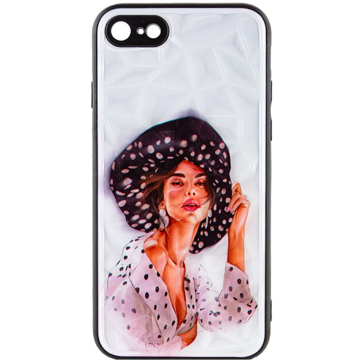 TPU+PC чехол Prisma Ladies для Apple iPhone 7 / 8 / SE (2020) (4.7") Girl in a hat