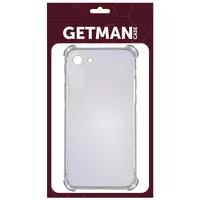 TPU чехол GETMAN Ease logo усиленные углы для Apple iPhone 7 / 8 / SE (2020) (4.7") Серый (прозрачный)