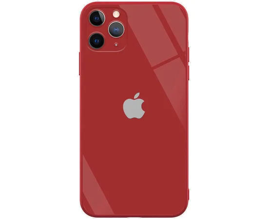 TPU + Glass чохол GLOSSY Logo Full camera (opp) для Apple iPhone 7/8 / SE (2020) (4.7 ") Червоний