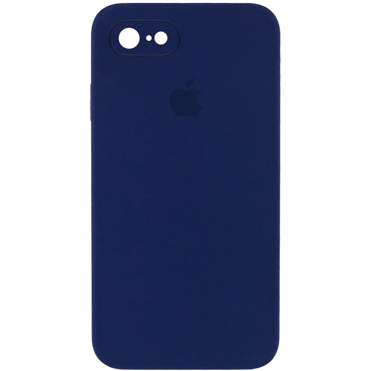 Чохол Silicone Case Square Full Camera Protective (AA) для Apple iPhone 7/8 / SE (2020) (4.7 ") Темно-синій / Midnight blue