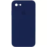 Чохол Silicone Case Square Full Camera Protective (AA) для Apple iPhone 7/8 / SE (2020) (4.7 ") Темно-синій / Midnight blue