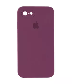Чехол Silicone Case Square Full Camera Protective (AA) для Apple iPhone 7 / 8 / SE (2020) (4.7") Бордовый / Maroon