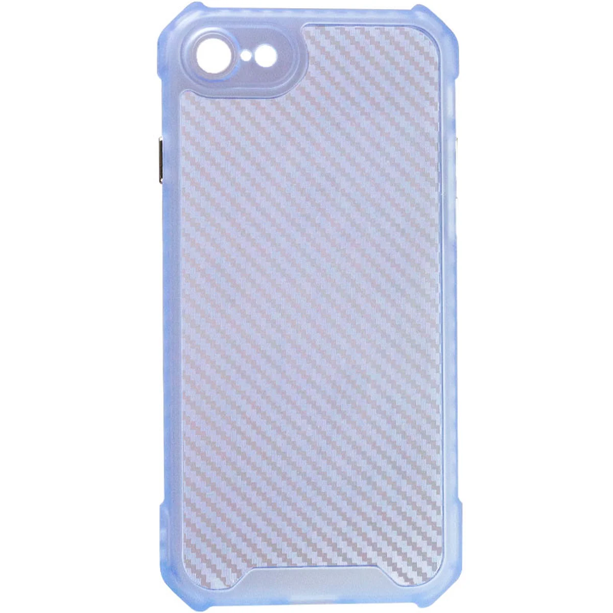 Чехол TPU Ease Carbon color series для Apple iPhone 7 / 8 / SE (2020) (4.7") Синий / Прозрачный