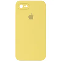 Чехол Silicone Case Square Full Camera Protective (AA) для Apple iPhone 7 / 8 / SE (2020) (4.7") Желтый / Canary Yellow
