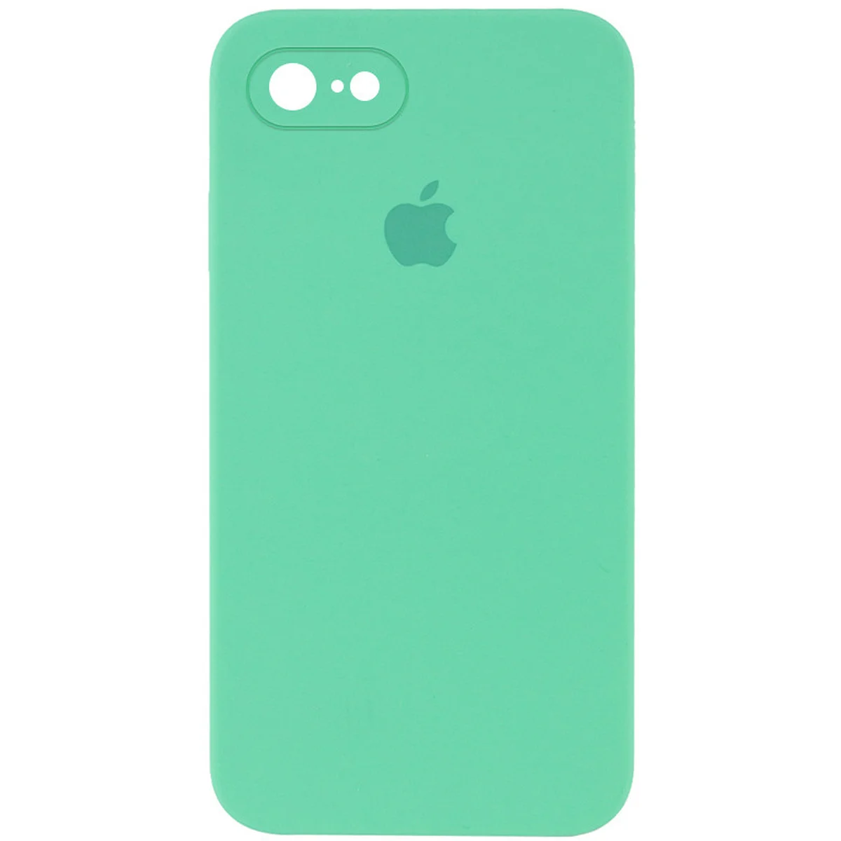 Чехол Silicone Case Square Full Camera Protective (AA) для Apple iPhone 7 / 8 / SE (2020) (4.7") Зеленый / Spearmint