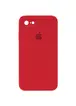 Чехол Silicone Case Square Full Camera Protective (AA) для Apple iPhone 7 / 8 / SE (2020) (4.7") Красный / Camellia