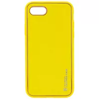 Кожаный чехол Xshield для Apple iPhone 7 / 8 / SE (2020) (4.7") Желтый / Yellow