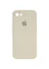 Чехол Silicone Case Square Full Camera Protective (AA) для Apple iPhone 7 / 8 / SE (2020) (4.7") Бежевый / Antigue White