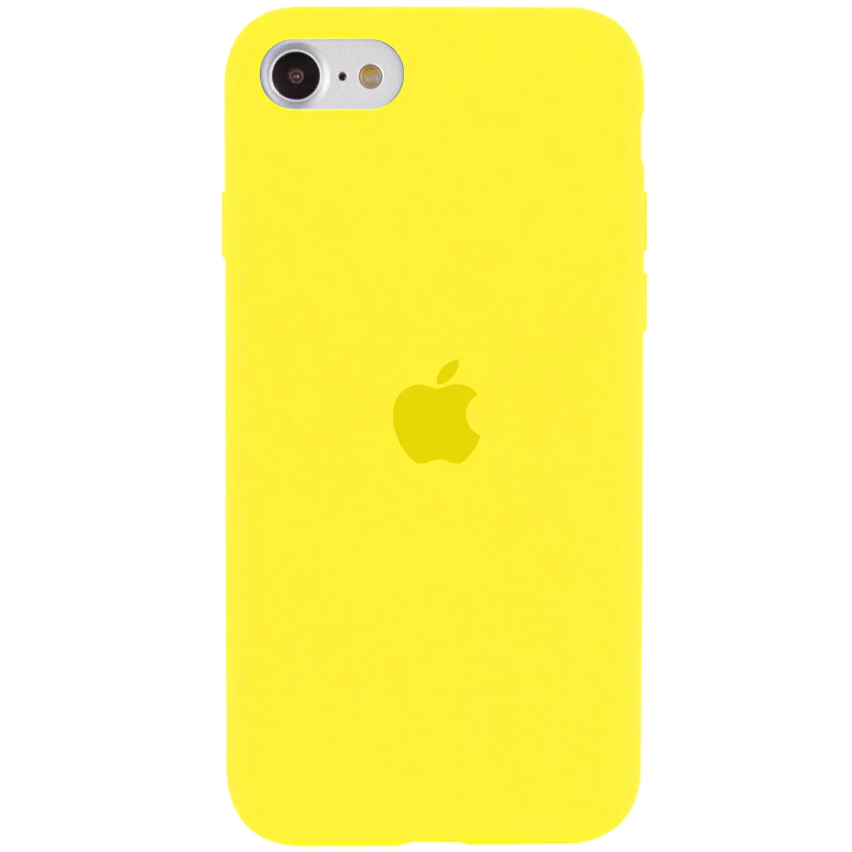 Чехол Silicone Case Full Protective (AA) для Apple iPhone SE (2020) Желтый / Neon Yellow